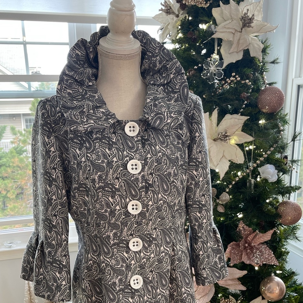 BOHO CHIC grey button DOWN COAT - Picture 13 of 16